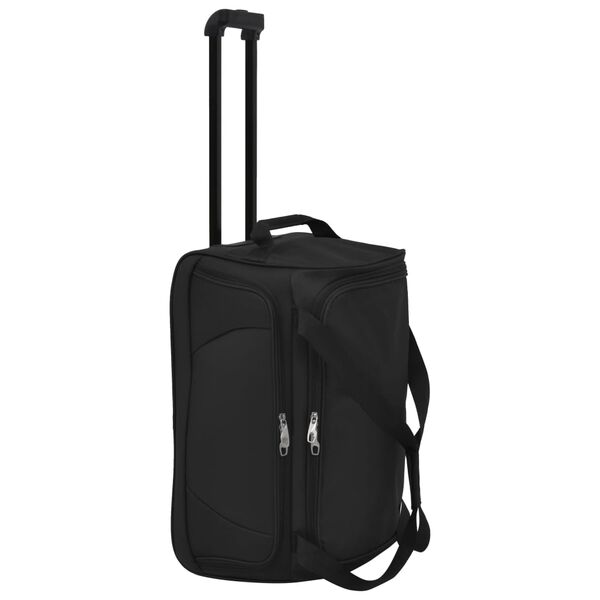 vidaXL Valise 3 pcs Noir