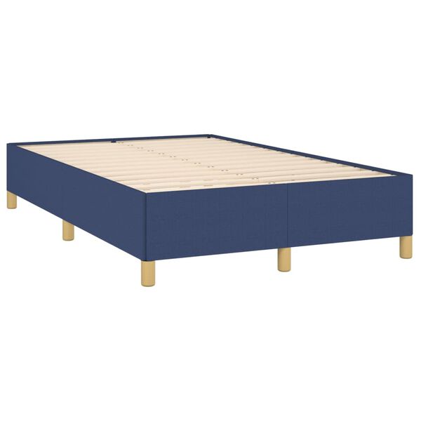 vidaXL Cadre de lit sans matelas bleu 120x200 cm tissu