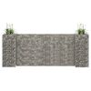 vidaXL Jardinière à gabion en H Fil d'acier 260x40x100 cm