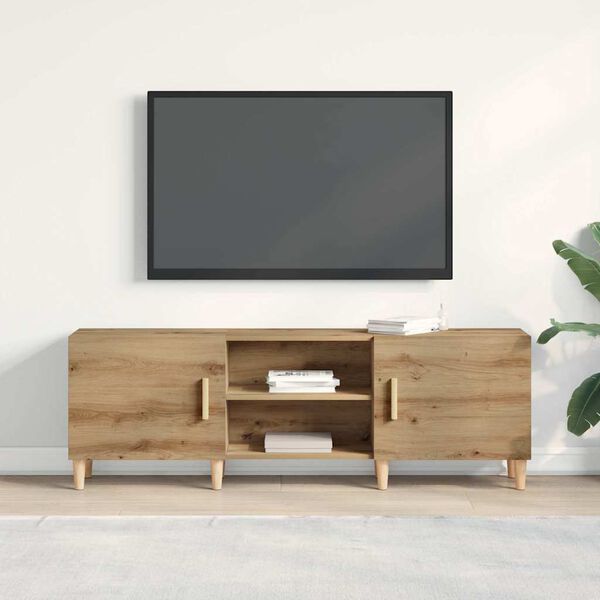 vidaXL Meuble TV ch&ecirc;ne artisanal 150 x 30 x 50 cm Bois d'ing&eacute;nierie