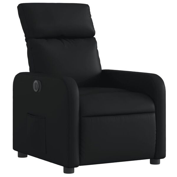vidaXL Fauteuil inclinable &eacute;lectrique Noir Similicuir