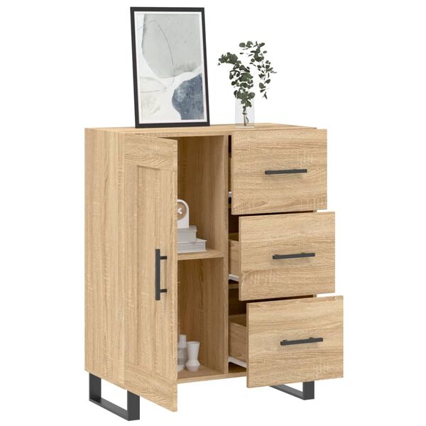 vidaXL Buffet ch&ecirc;ne sonoma 69,5x34x90 cm bois d'ing&eacute;nierie