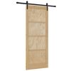 vidaXL Porte coulissante Naturel 86 x 211 cm Bois de pin massif