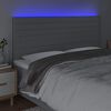 vidaXL T&ecirc;te de lit &agrave; LED Gris clair 180x5x118/128 cm Tissu