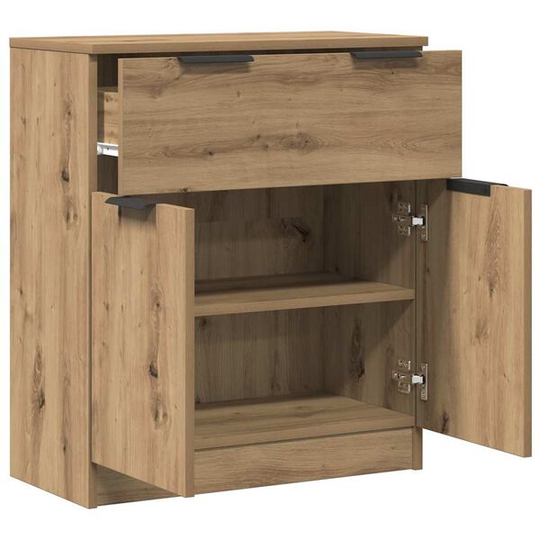 vidaXL Buffet chêne artisanal 60x30x70 cm bois d'ingénierie
