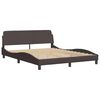 vidaXL Cadre de lit sans matelas marron fonc&eacute; 160x200 cm tissu