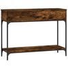 vidaXL Table console ch&ecirc;ne fum&eacute; 100x34,5x75 cm bois d'ing&eacute;nierie