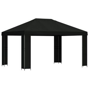 vidaXL Pavillon 4 &times; 3 m Noir Polyester et Acier 190