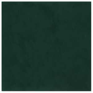 vidaXL T&ecirc;te de lit murale 12 pc Vert fonc&eacute; Velours