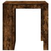 vidaXL Table de bar chêne fumé 102x70x103,5 cm bois d'ingénierie
