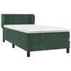 vidaXL Sommier à lattes de lit et matelas Vert foncé 80x200 cm Velours