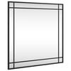 vidaXL Miroir mural noir 60x60 cm carr&eacute; fer
