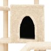 vidaXL Arbre à chat avec griffoirs en sisal crème 97 cm