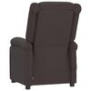 vidaXL Fauteuil &eacute;lectrique de massage Marron fonc&eacute; Tissu