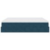 vidaXL Cadre de lit ottoman avec matelas bleu fonc&eacute; 200x200 cm velours