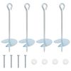 vidaXL Ancre de terre 4 pcs Argent&eacute; &Oslash;10 x 30 cm M&eacute;tal galvanis&eacute;