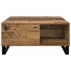 vidaXL Table basse Bois Ancien 80 x 80 x 36,5 cm Bois d'ing&eacute;nierie
