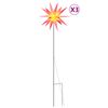 vidaXL Lumi&egrave;res de No&euml;l avec piquets 3 pcs LED pliable rouge 35 cm