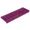 vidaXL Tapis d'escalier 20 pi&egrave;ces 65 x 21 x 4 cm Violet Bord rectangulaire
