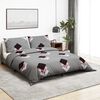 vidaXL Ensemble de housse de couette Gris 140x200 cm Coton