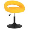vidaXL Chaises &agrave; manger pivotantes lot de 2 jaune moutarde velours