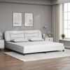 vidaXL Cadre de lit avec LED sans matelas Hvar blanc 200x200 cm