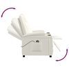 vidaXL Fauteuil inclinable &eacute;lectrique Blanc cr&egrave;me Similicuir