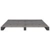 vidaXL Cadre de lit de palette sans matelas gris 180x200cm bois massif