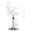 vidaXL Tabourets de bar lot de 2 crème et blanc similicuir