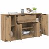 vidaXL Buffet avec tiroir 3 pcs Ch&ecirc;ne artisanal Bois d'ing&eacute;nierie