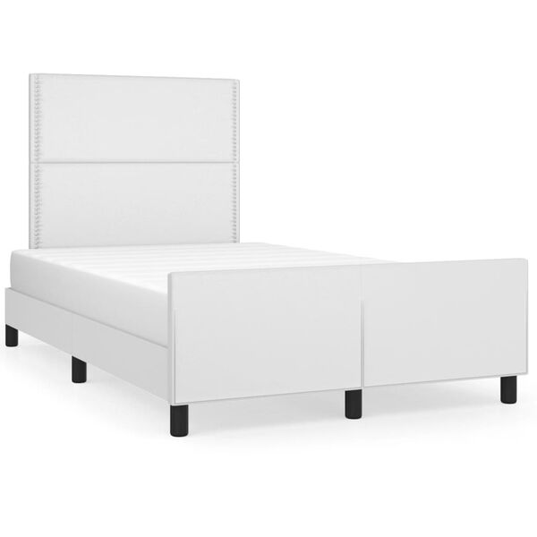 vidaXL Cadre de lit sans matelas blanc 120x190 cm similicuir