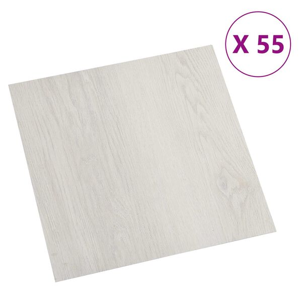 vidaXL Planches de sol 55 pcs Beige 5,11 m&sup2; PVC