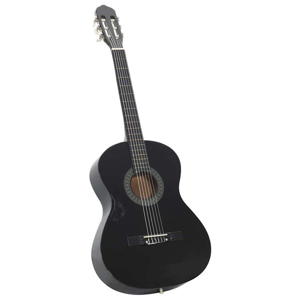vidaXL Guitare classique pour débutants Noir 4/4 39" Tilleul