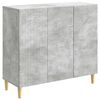 vidaXL Buffet Gris b&eacute;ton 89 x 34,5 x 80 cm Bois d'ing&eacute;nierie