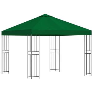 vidaXL Pavillon 3 x 3 m Vert Polyester et Acier 190 gsm