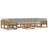 vidaXL Ensemble de canap&eacute;s d'ext&eacute;rieur 8 pc Naturel et Gris clair