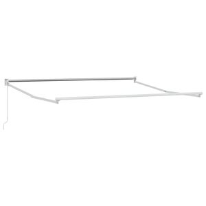 vidaXL Cadre de auvent manuel 3 x 2,5 m Blanc Aluminium thermolaqu&eacute;