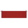 vidaXL Banc de jardin avec coussin rouge 175 cm Bois de teck massif