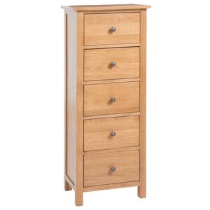 vidaXL Commode haute 45x32x110 cm Bois de ch&ecirc;ne massif