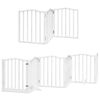 vidaXL Barrière pour chien porte pliable 9panneaux blanc bois peuplier