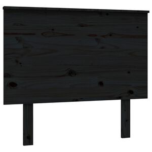 vidaXL T&ecirc;te de lit Noir 94x6x82,5 cm Bois massif de pin