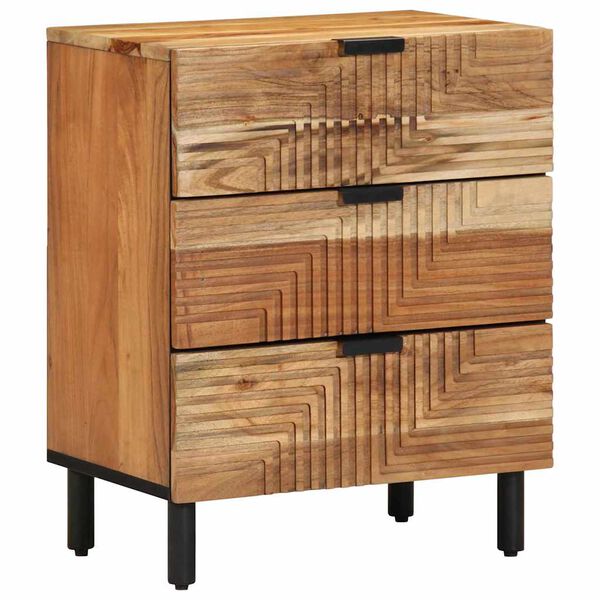 vidaXL Cabinet de chevet Marron 50 x 33 x 62 cm Bois d'acacia massif