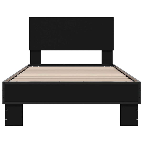 vidaXL Cadre de lit sans matelas noir 75x190 cm