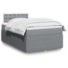 vidaXL Sommier &agrave; lattes de lit avec matelas Gris clair 120x200cm Tissu