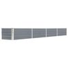 vidaXL Lit sur&eacute;lev&eacute; de jardin Acier galvanis&eacute; 320x40x45 cm Gris