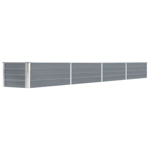 vidaXL Lit sur&eacute;lev&eacute; de jardin Acier galvanis&eacute; 320x40x45 cm Gris