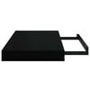 vidaXL &Eacute;tag&egrave;re murale flottante 2 pcs Noir brillant 40x23x3,8 cm MDF