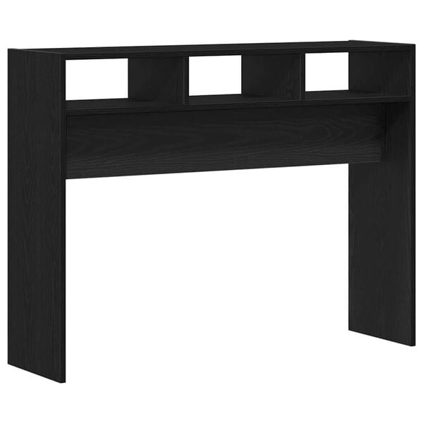 vidaXL Table console Ch&ecirc;ne noir 105 x 30 x 80 cm Bois d'ing&eacute;nierie