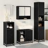 vidaXL Ensemble de mobilier de salle de bain 3 pcs Ch&ecirc;ne noir