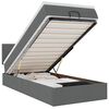 vidaXL Lit ottoman avec matelas et LED Gris fonc&eacute; 80x200cm tissu